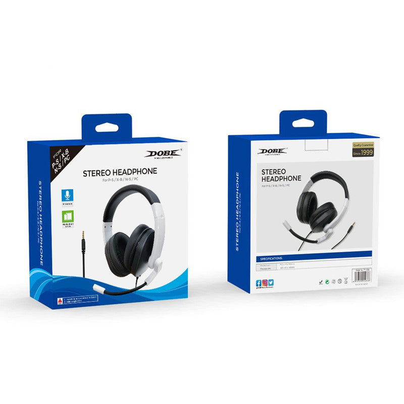 DOBE TY-1802 3.5mm Gaming Headset Wired Stereo Headphones Noise-canceling Earphone with Mic Soft Earmuffs for PS5 PS4 Xbox One 360 Switch PC DOBE TY-1802 3.5mm Gaming Headset Wired Stereo Headphones Noise-canceling Earphone with Mic Soft Earmuffs for PS5 PS4 Xbox One 360 Switch PC